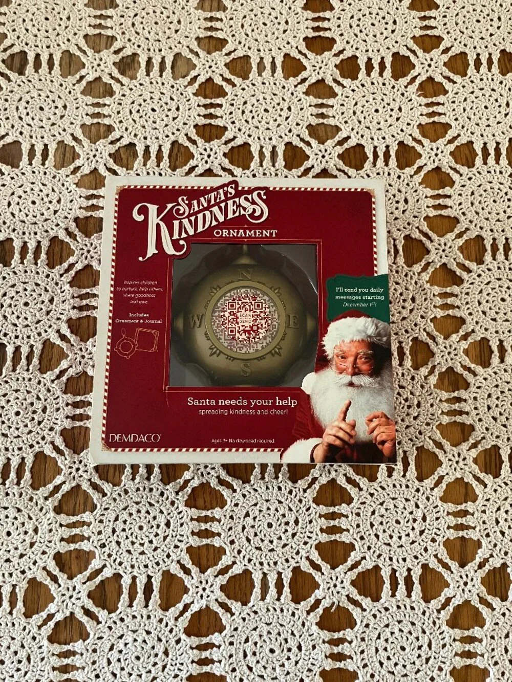 New 2022 Demdaco Santa’s Kindness Ornament with Journal